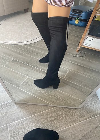 Polo garage Kadın  Dizüstü arkadan bağlamalı çorap Topuklu Çizme - Görsel 8