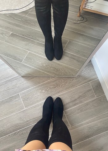 Polo garage Kadın  Dizüstü arkadan bağlamalı çorap Topuklu Çizme - Görsel 3