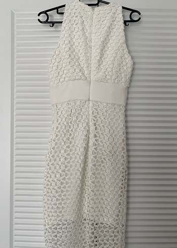 ADL nişan kıyafeti Beyaz Midi Elbise - Görsel 2