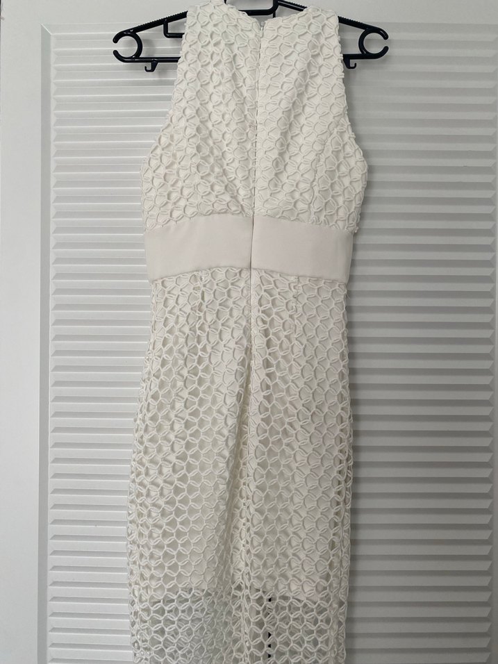 ADL nişan kıyafeti Beyaz Midi Elbise - Görsel 2