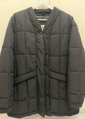 Siyah Kadın Mont - Görsel 4