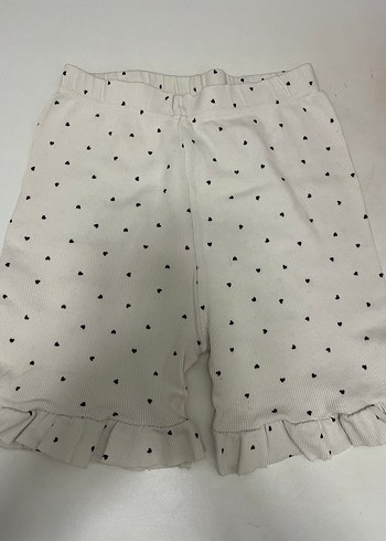 Beyaz Kalp Desenli Fırfırlı pijama takımı - Görsel 4