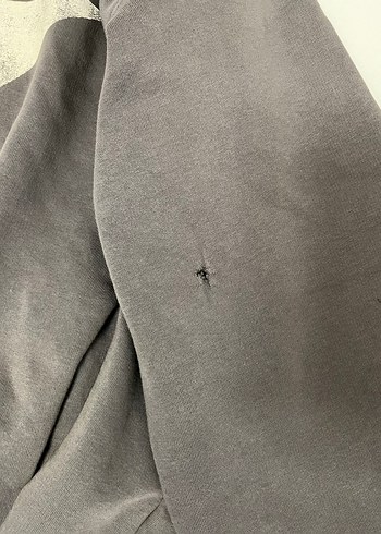 Gri Kapüşonlu Yıldız Baskılı Sweatshirt - Görsel 3