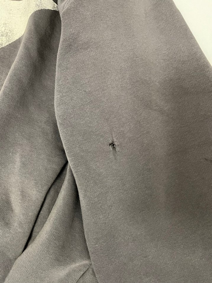 Gri Kapüşonlu Yıldız Baskılı Sweatshirt - Görsel 3