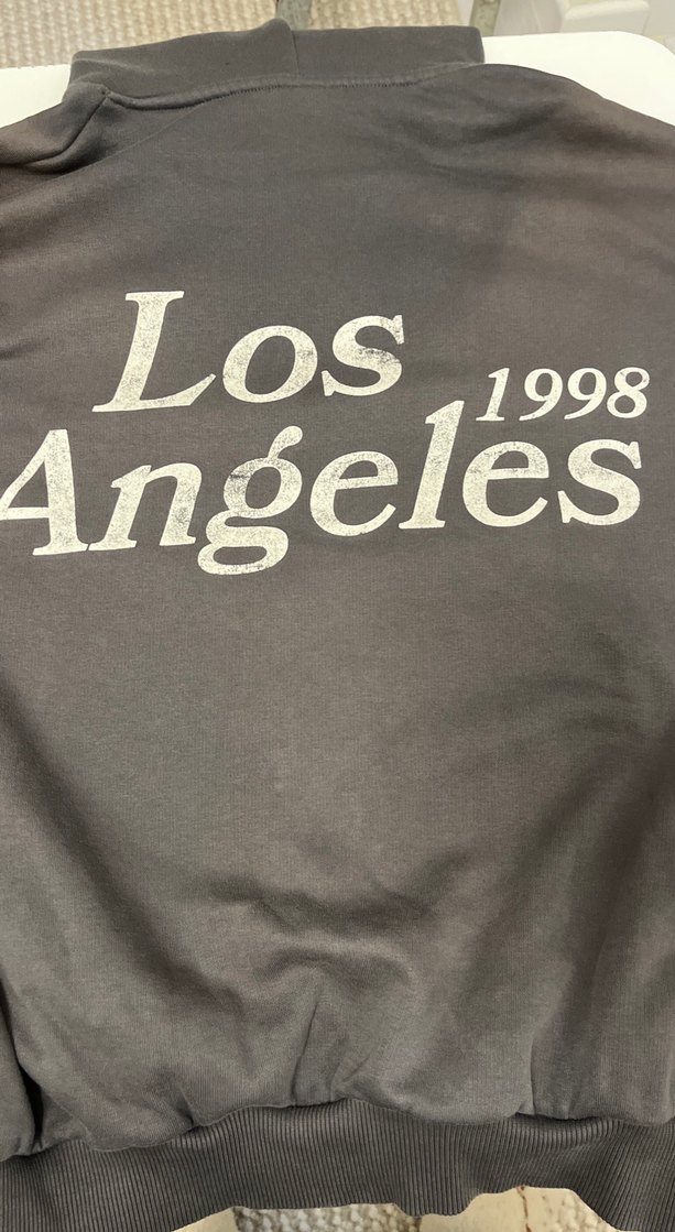 Gri Kapüşonlu Yıldız Baskılı Sweatshirt - Görsel 4