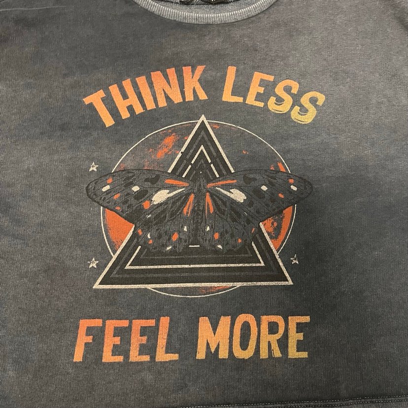 Gri Baskılı Uzun Kollu Kadın Sweatshirt - Görsel 3