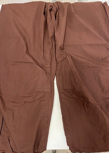 Kadın Kahverengi paraşüt Pantolon - Görsel 3