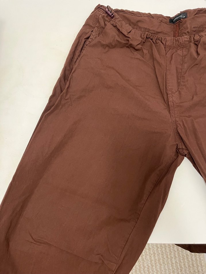 Kadın Kahverengi paraşüt Pantolon - Görsel 2