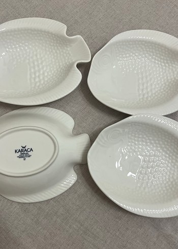 Beyaz Balık Şeklinde Seramik Tabak - Görsel 5