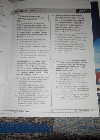 Activity Journal YDT Seti 5 Kitap Dilko 12 Champion