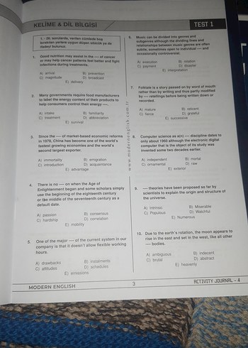  Activity Journal YDT Seti 5 Kitap Dilko 12 Champion