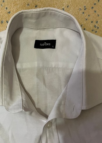 Tudors Düğmeli Beyaz Erkek  Gömlek - Görsel 6