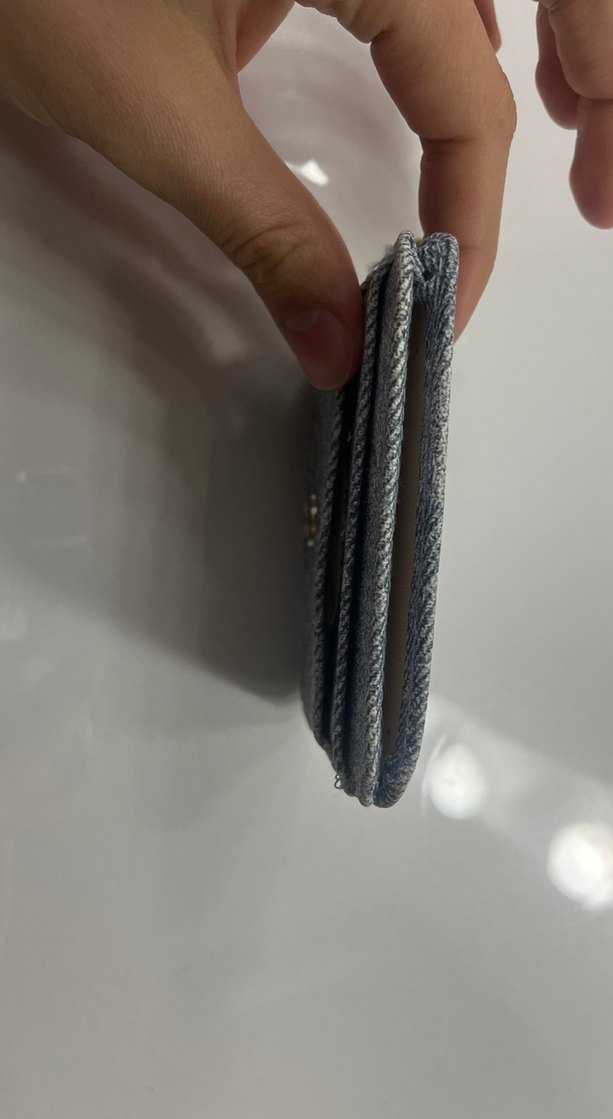 Düğmeli mavi Denim Kadın Cüzdan - Görsel 3