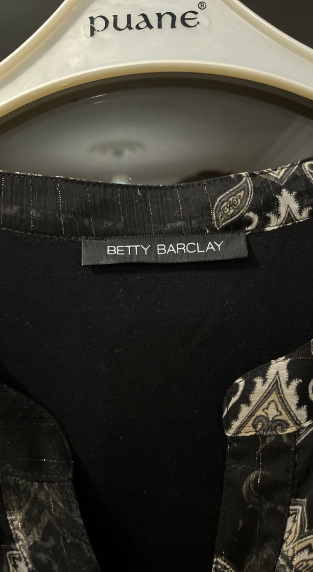 Bohem Uzun Kollu Siyah Desenli Midi Tunik - Görsel 5