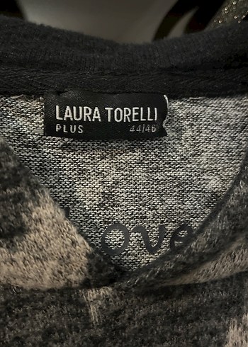 Gri Zebra Desenli Yünlü Uzun Triko Tunik - Görsel 4