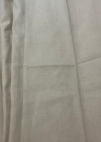 Beyaz Kemerli Keten Kadın Pantolon - Görsel 3