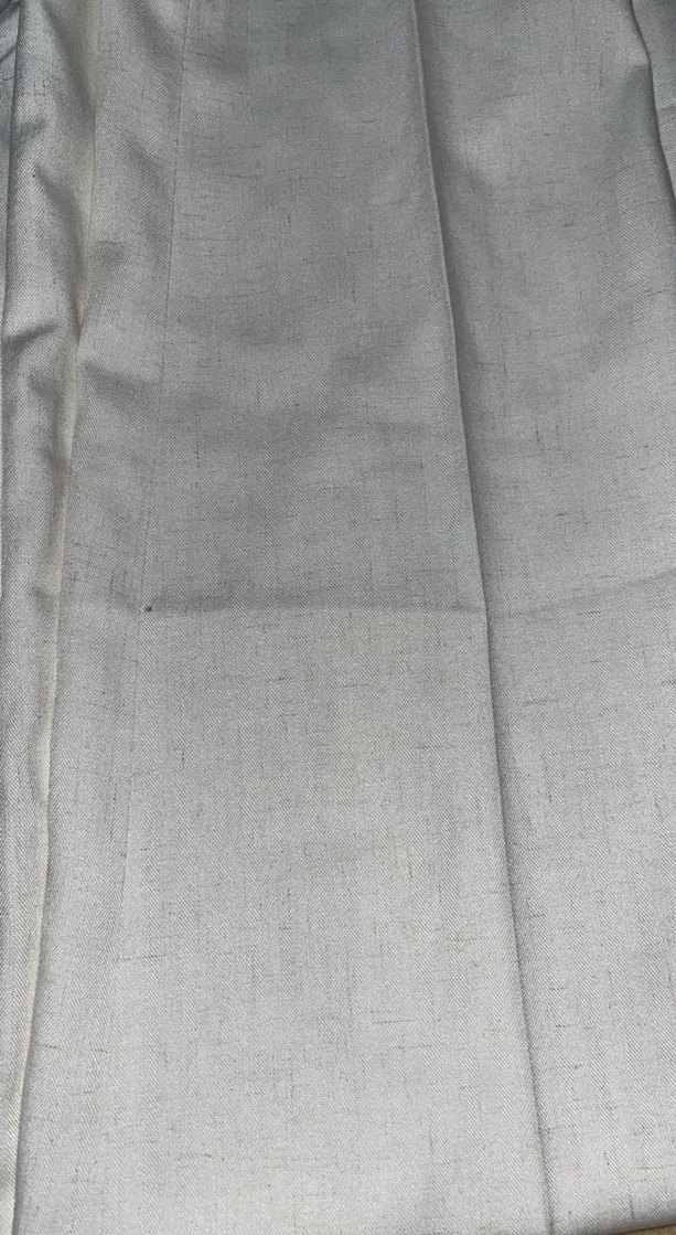 Beyaz Kemerli Keten Kadın Pantolon - Görsel 2