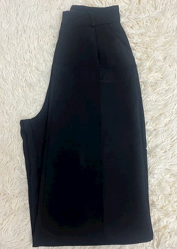 Kadın Siyah Sade Uzun Kumaş Pantolon