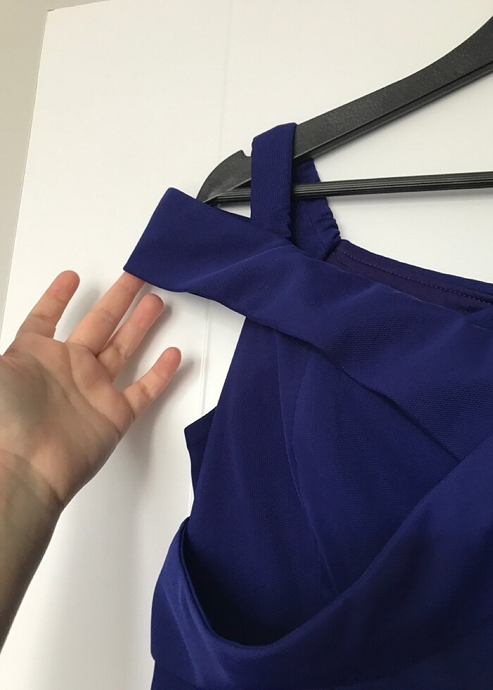 Kayık yaka abiye - Görsel 3