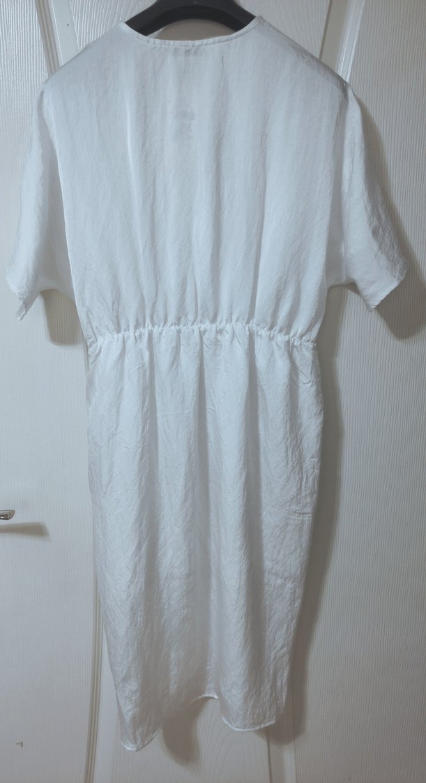 Beyaz Bohem Midi Kadın Elbise - Görsel 4