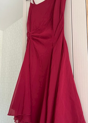 Trendyol & Milla Bordo Drapeli Askılı Mini Elbise