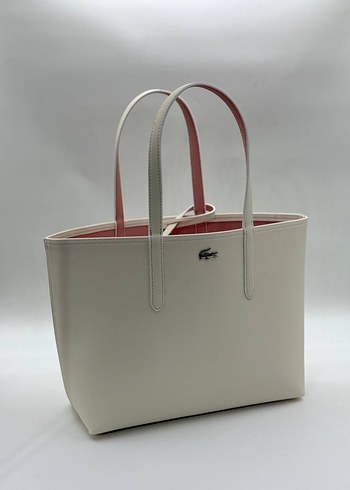Lacoste Beyaz Deri Lacoste Çanta