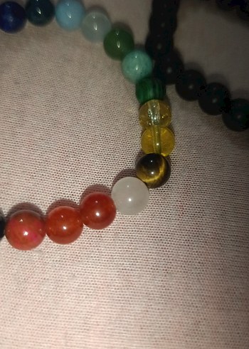 Bohem Çok Renkli Boncuklu doğal taş Bileklik - Görsel 2