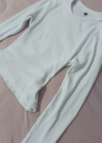 Beyaz Uzun Kollu İnce body - Görsel 2