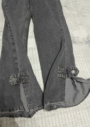 Trendyol & Milla Gri Kadın Bol Kesim Denim Pantolon