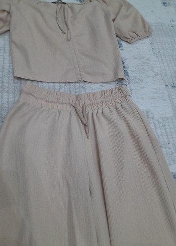 xl Beden Bej Kadın Bol Paça Pantolon