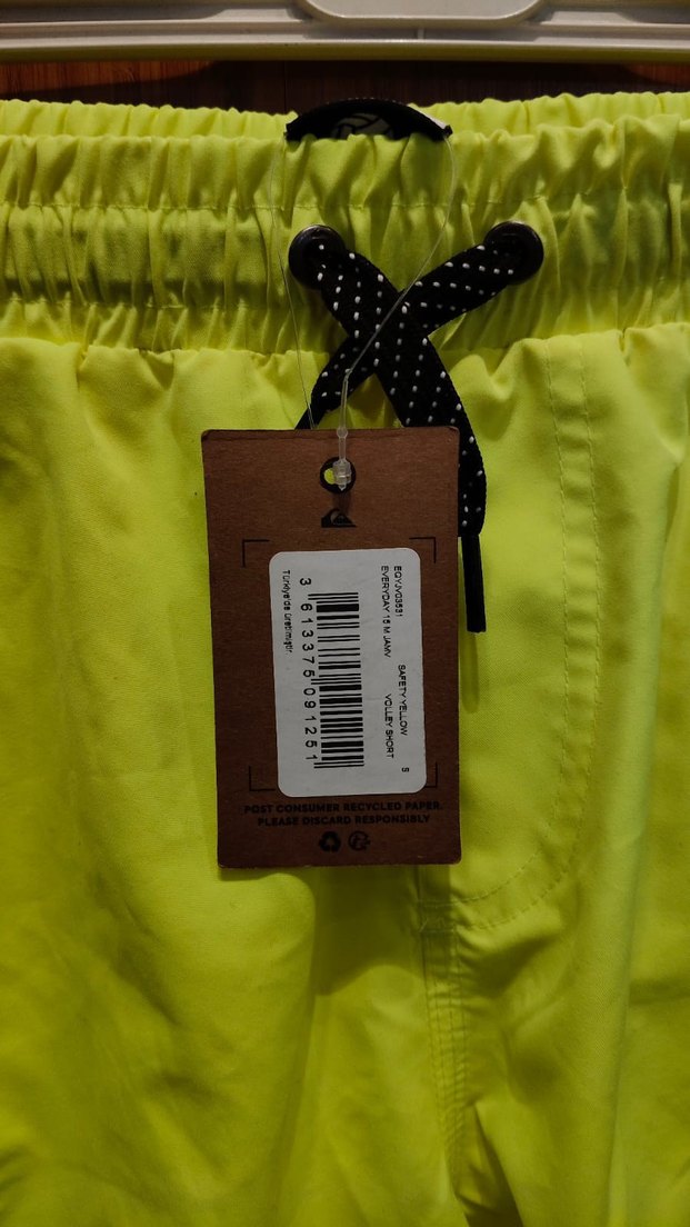 Quiksilver Neon Sarı Erkek Deniz Şortu - Görsel 5