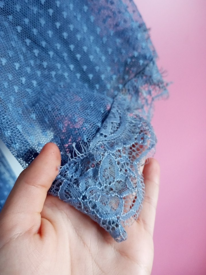 Mavi Piliseli Uzun Bohem Elbise - Görsel 4