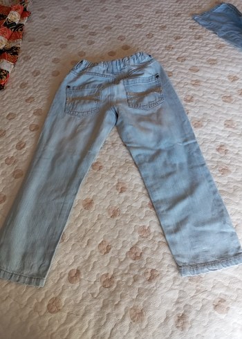 kız Çocuk Bol Kesim Kot Pantolon - Görsel 2