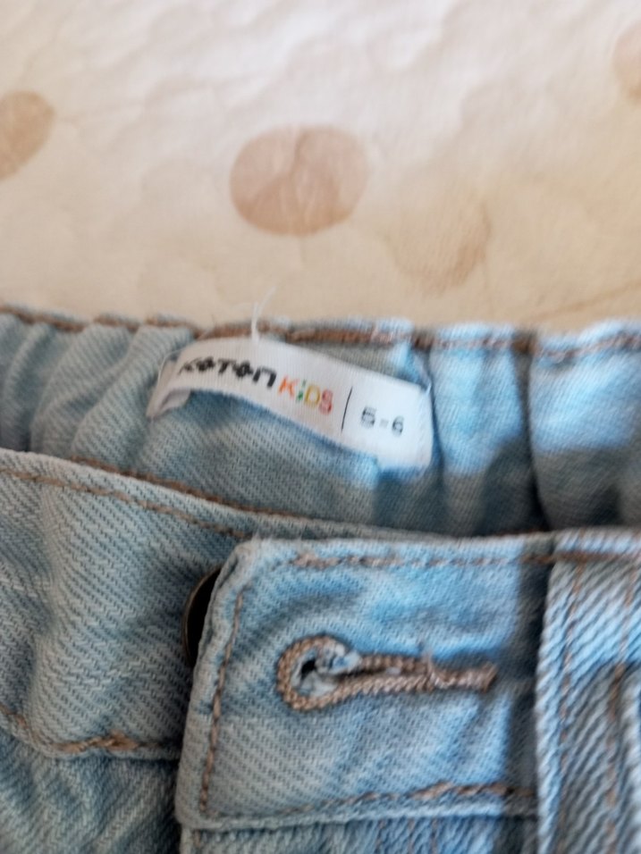 kız Çocuk Bol Kesim Kot Pantolon - Görsel 3