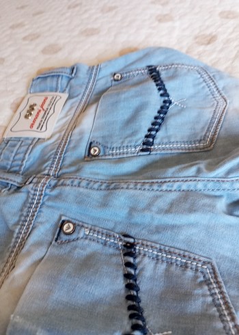 Kadın Mavi Bol Kesim Denim Pantolon - Görsel 5