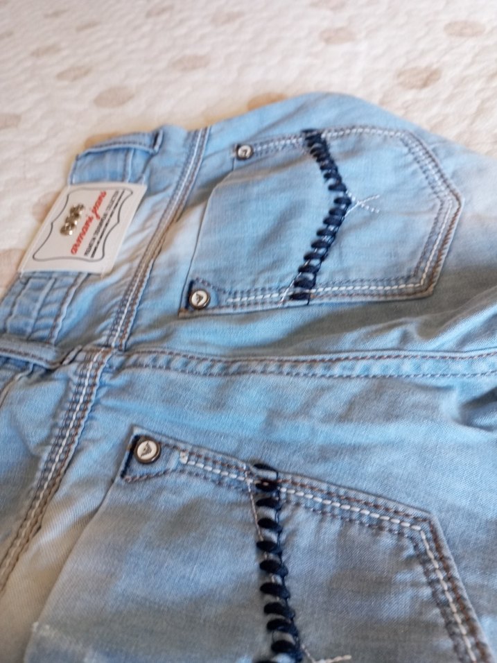 Kadın Mavi Bol Kesim Denim Pantolon - Görsel 5