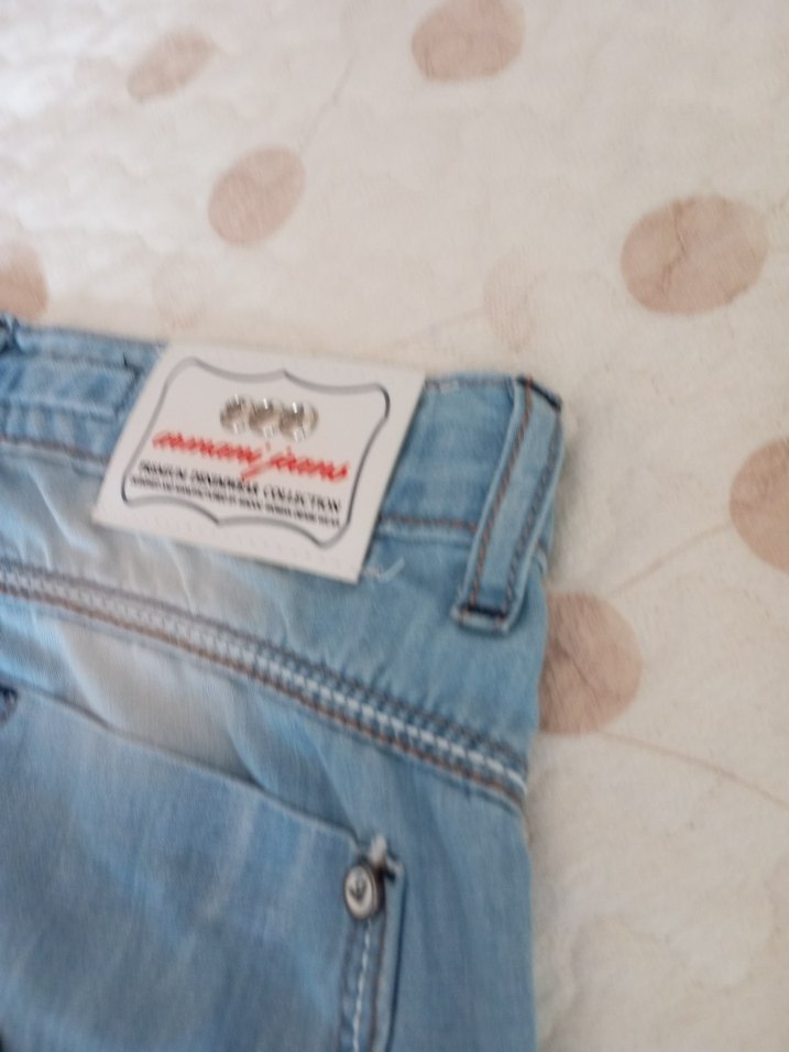 Kadın Mavi Bol Kesim Denim Pantolon - Görsel 3