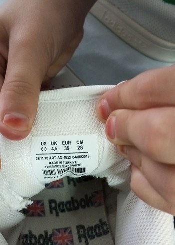 39 Beden Reebok Beyaz Spor Kadın Sneaker