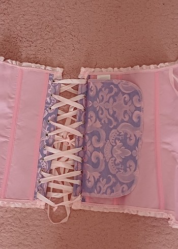 Pembe Mor Vintage Büstiyer - Görsel 3