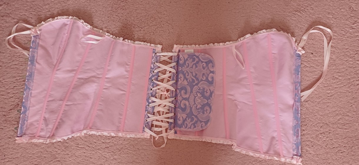 Pembe Mor Vintage Büstiyer - Görsel 3