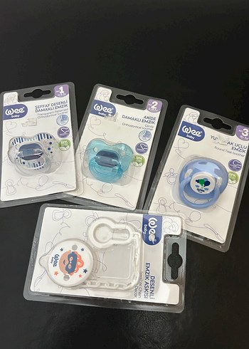 Wee Bebek Emzik Seti Mavi Renkli - Görsel 2