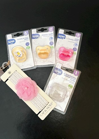 Wee Baby Pastel Emzik Seti ve Pembe Saç Bandı - Görsel 2