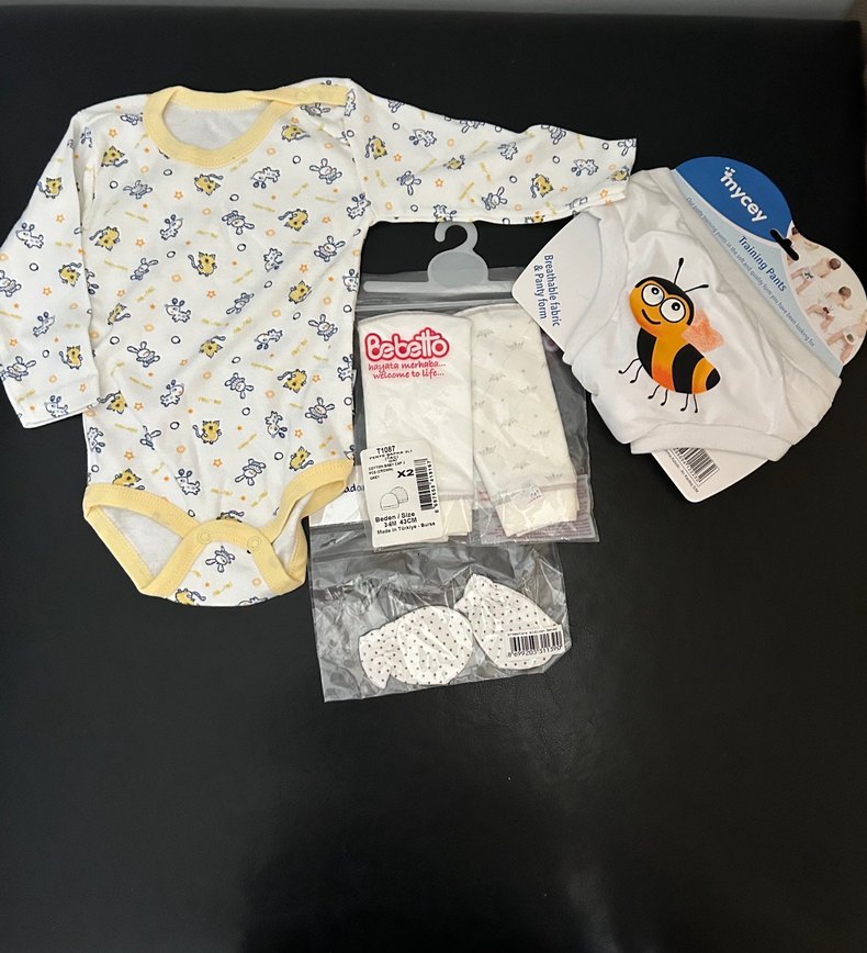 Pamuklu Renkli Baskılı Kollu Body alıştırma kilotu - Görsel 2