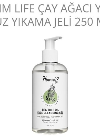 Homm Life Çay Ağacı Yağlı Yüz Yıkama Jeli 250 ml