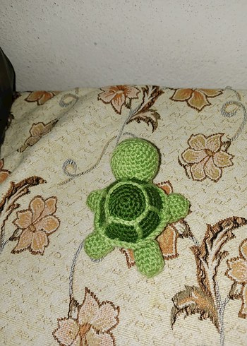 Diğer Yeşil El Yapımı Örme Oyuncak Kaplumbağa