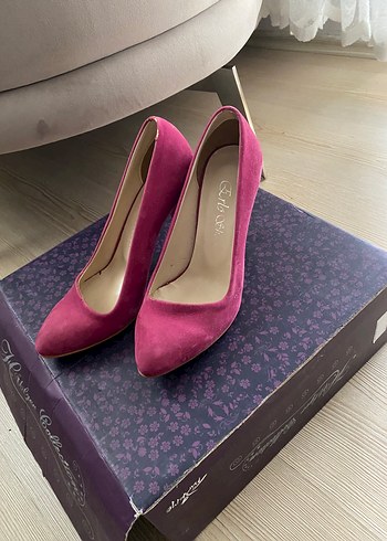 Erol Albayrak Pembe Süet Tokalı Stiletto