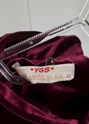 Bordo Uzun Kollu Dantel Abiye Elbise - Görsel 2