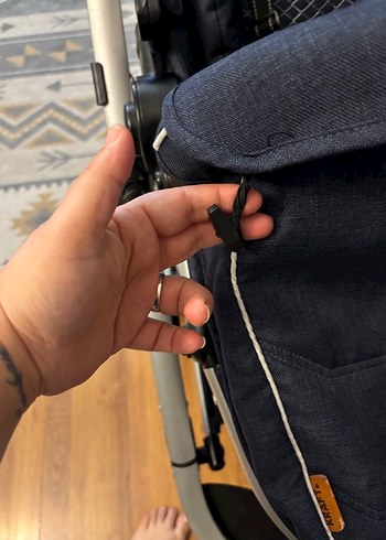 Mavi-Koyu Gri Bebek Arabası - Görsel 8