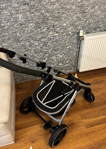 Mavi-Koyu Gri Bebek Arabası - Görsel 4