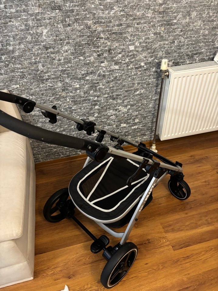 Mavi-Koyu Gri Bebek Arabası - Görsel 4